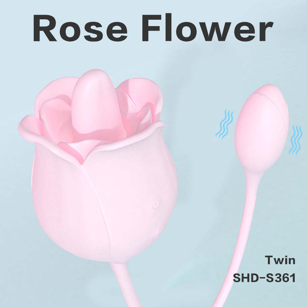 S361 drop shipping wholesale rose vibrators with tongue clitoris stimulator rose toy for women