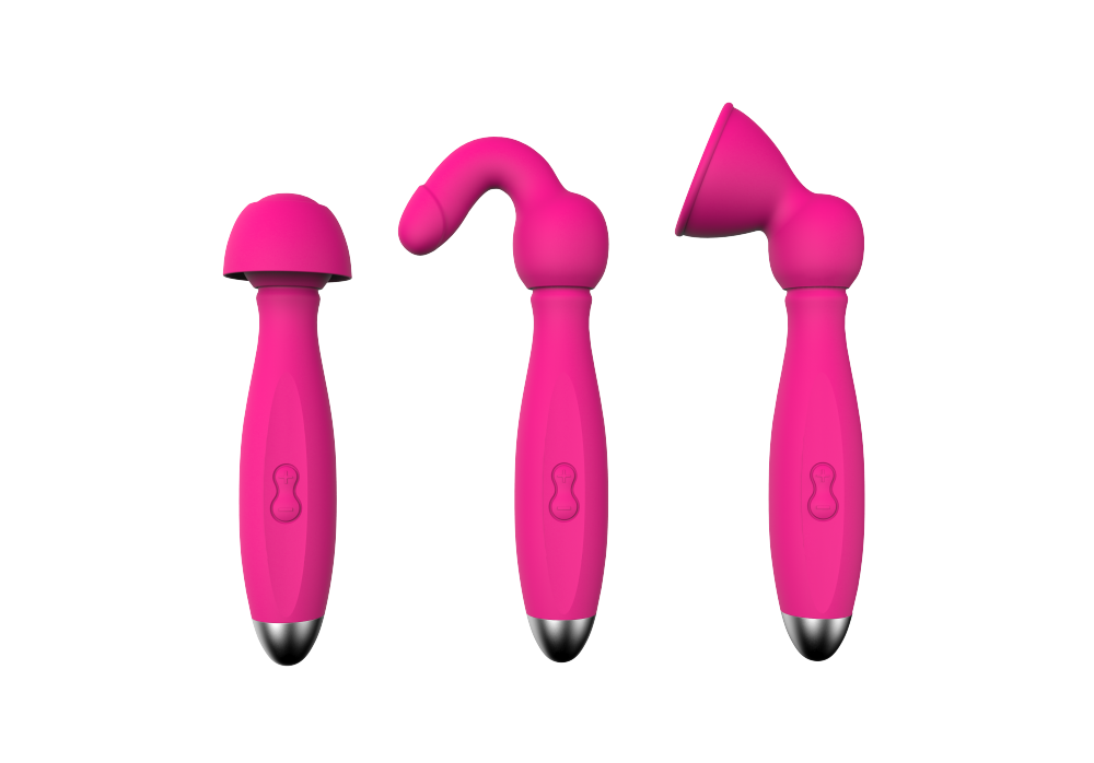 S001  Waterproof sex toy powerful women vibrator, wand massager and attachments for full body stimulation