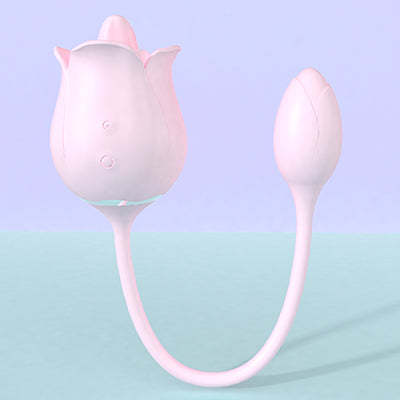 S361 drop shipping wholesale rose vibrators with tongue clitoris stimulator rose toy for women