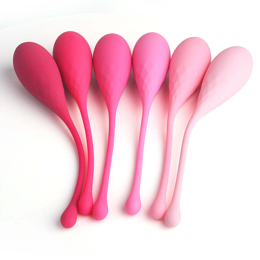 S009  Set of 6 Pure silicone ben wa ball kegel exercises eggs for men and women