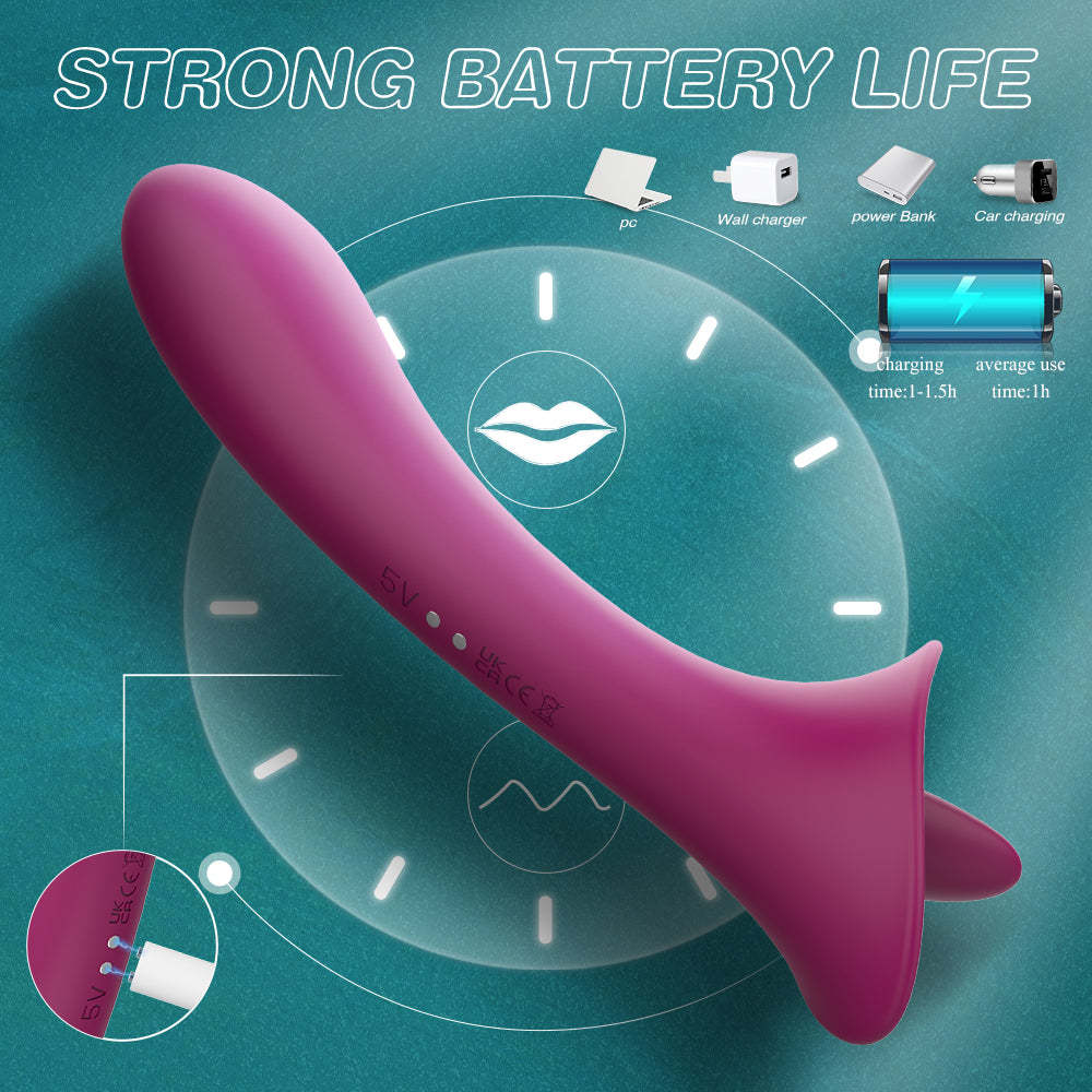 S427 New Arrival 9 frequency licking tongue vibrator for women masturbating G Spot female sex toys