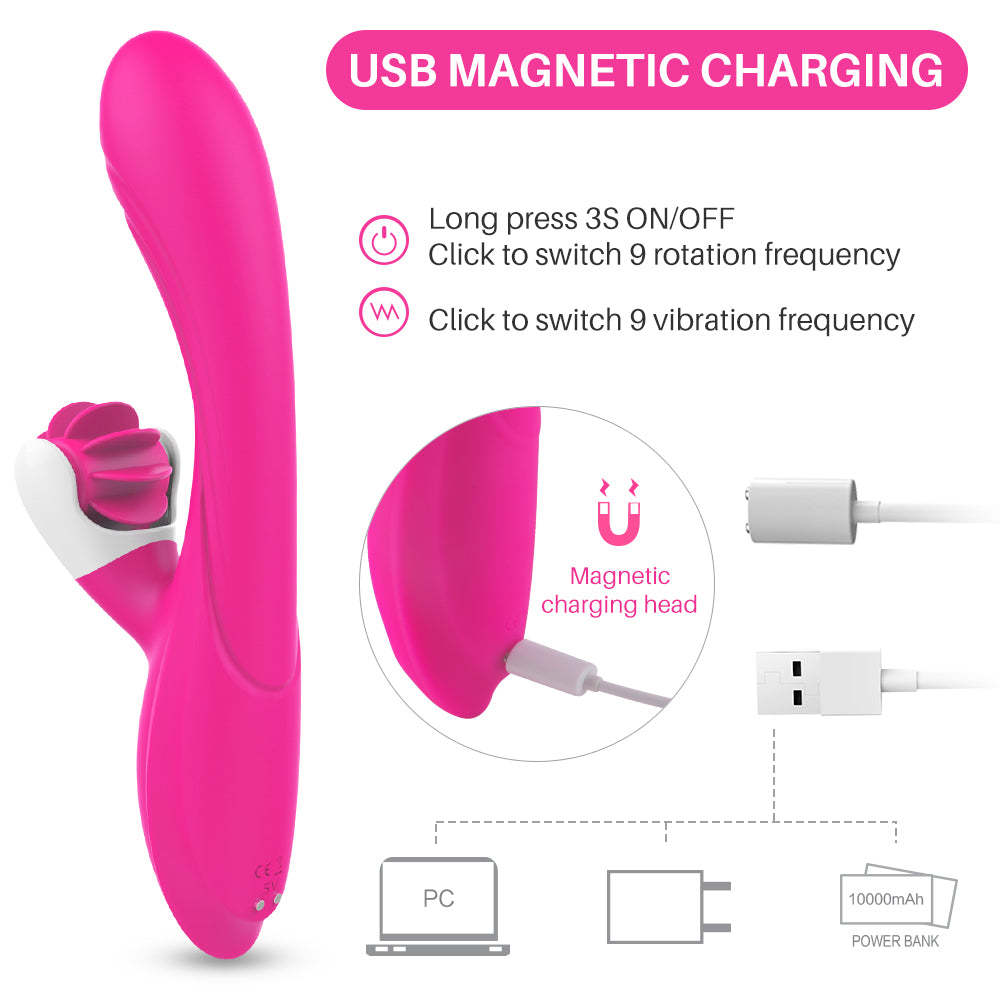 S196  Tongue Licking silicone Vibration Double Stimulation 9 Frequency Masturbation Clit tongue Sex toys Adult Vibrator