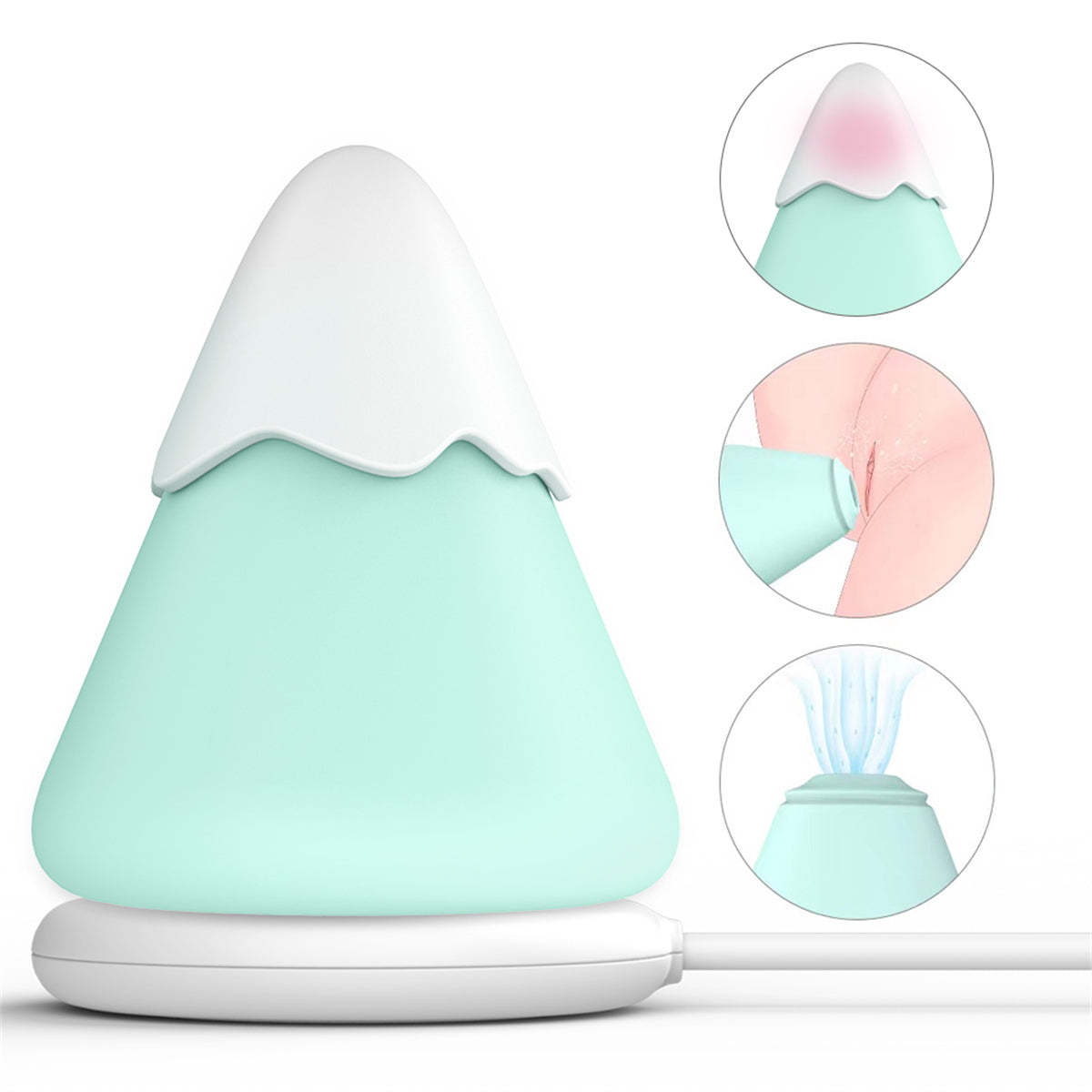 X006 Snow Mountain Shape  Sucking vibrators clitoris sucker breast clips sex toy adults products stimulate vibrators for women with 7 lighting adjustments