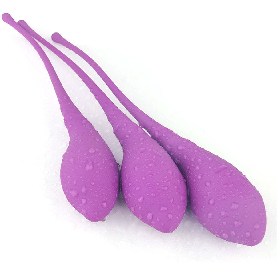 S038  3 silicone kegel balls kits vagina exercise ben wa balls for women