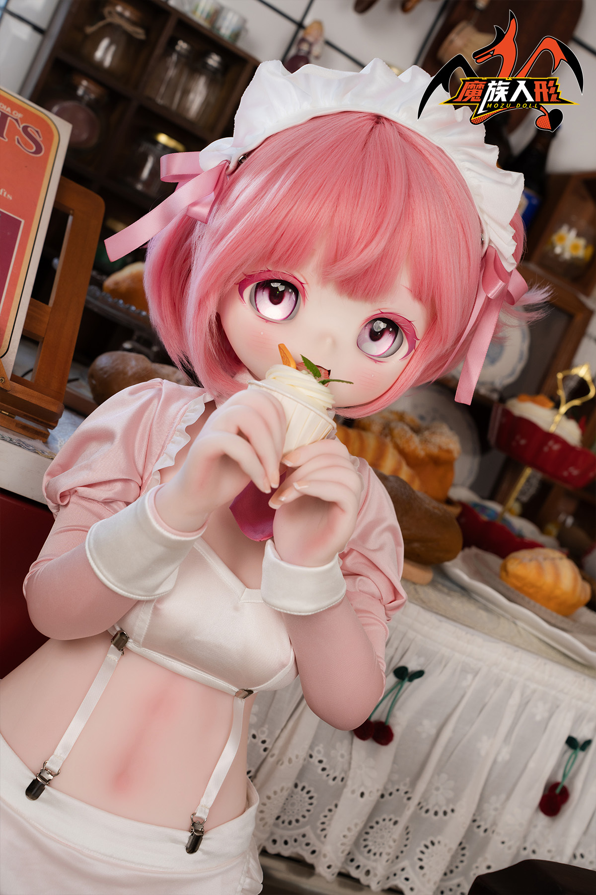 Mozu 130cm Strawberry - SSR Grade Mini Lovely Young Loli Girl Premium Silicone Sex Doll for Ultimate Companionship