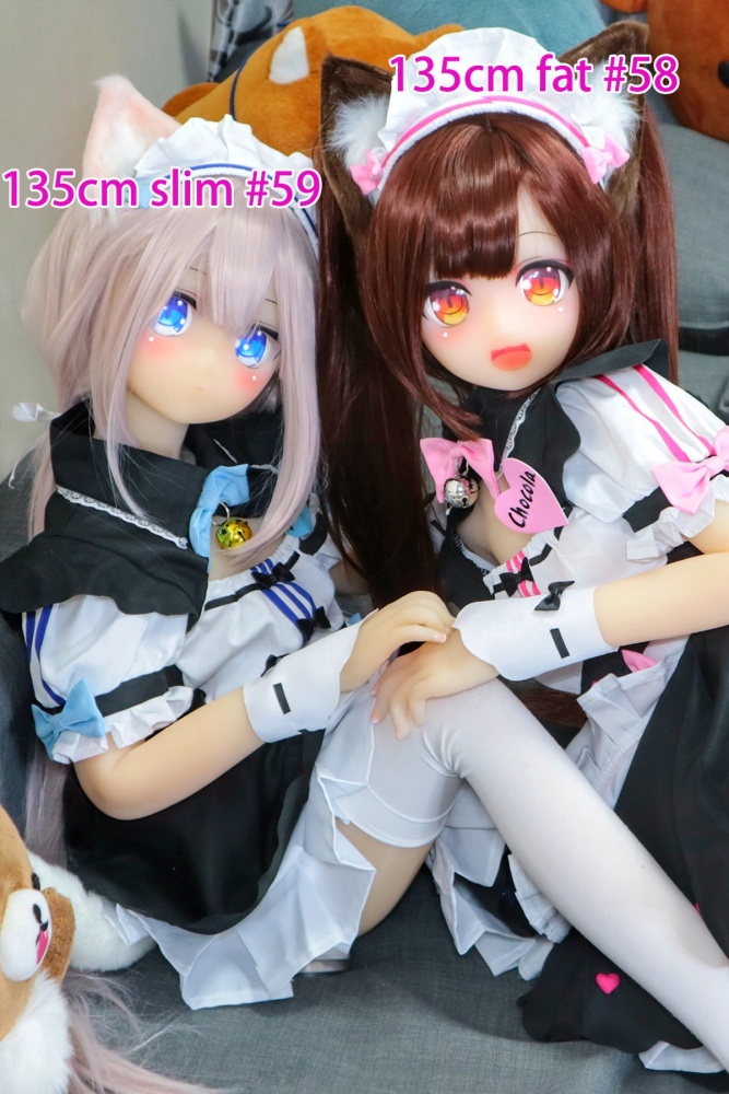 Aotume-135cm 4.4ft Head #59 AA Cup Slim Body Mini sex doll Cartoon Anime Super Realistic Silicone Sex Doll