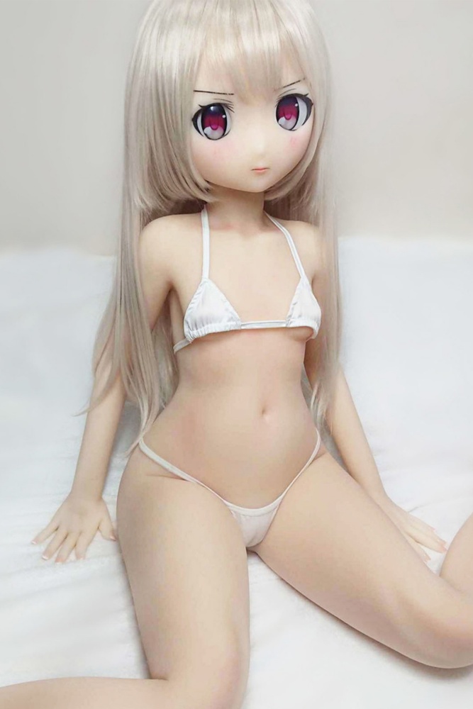Aotume-135cm 4.4ft AA Cup Fat Mini sex doll Cartoon Anime Super Realistic Silicone Sex Doll Head #11
