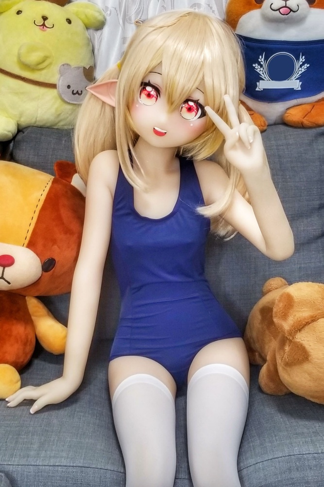 Aotume-135cm 4.4ft Head #26 AA Cup Slim Body Mini sex doll Cartoon Anime Super Realistic Silicone Sex Doll