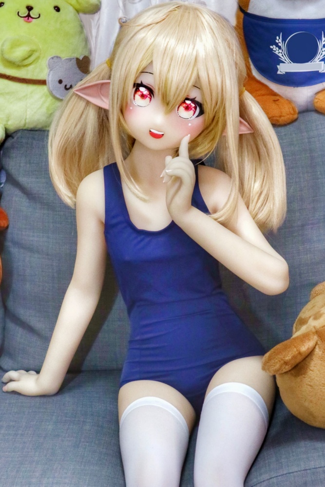 Aotume-135cm 4.4ft Head #26 AA Cup Slim Body Mini sex doll Cartoon Anime Super Realistic Silicone Sex Doll