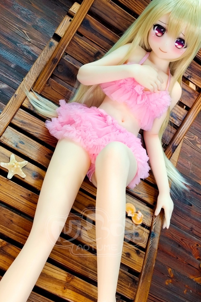 Aotume-135cm 4.4ft Head #97 AA Cup Slim Body Mini sex doll Cartoon Anime Super Realistic Silicone Sex Doll