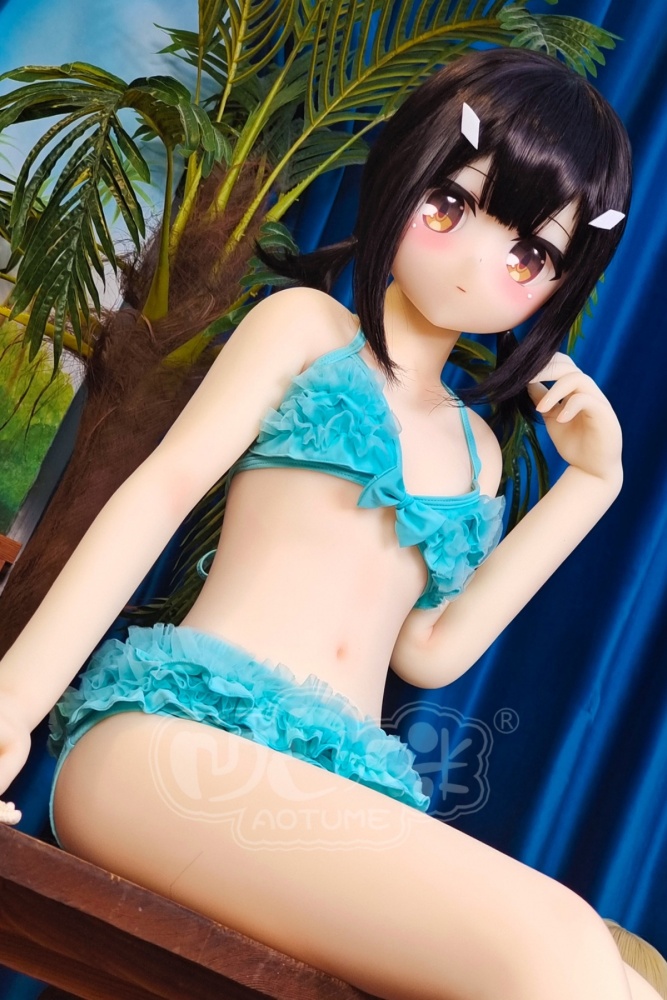Aotume-135cm 4.4ft Head #99 AA Cup Slim Body Mini sex doll Cartoon Anime Super Realistic Silicone Sex Doll