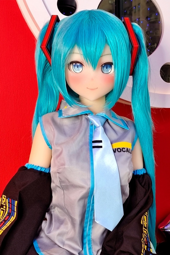 Aotume-145cm 4.75ft Head #75 B Cup Young Girl Mini Sex Doll Cartoon Anime Super Realistic Silicone Sex Doll