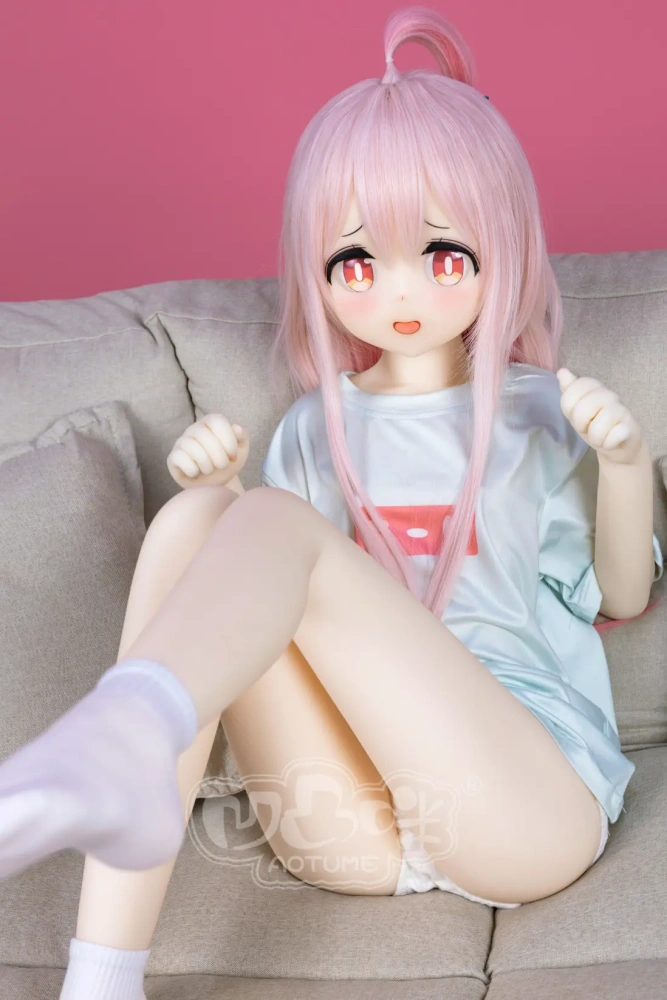 Aotume-135cm 4.4ft Head #129 AA Cup Slim Body Mini sex doll Cartoon Anime Super Realistic Silicone Sex Doll
