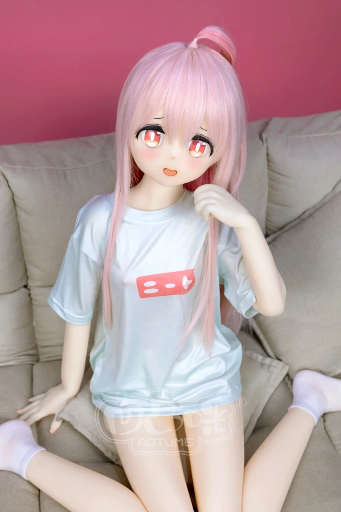 Aotume-135cm 4.4ft Head #129 AA Cup Slim Body Mini sex doll Cartoon Anime Super Realistic Silicone Sex Doll