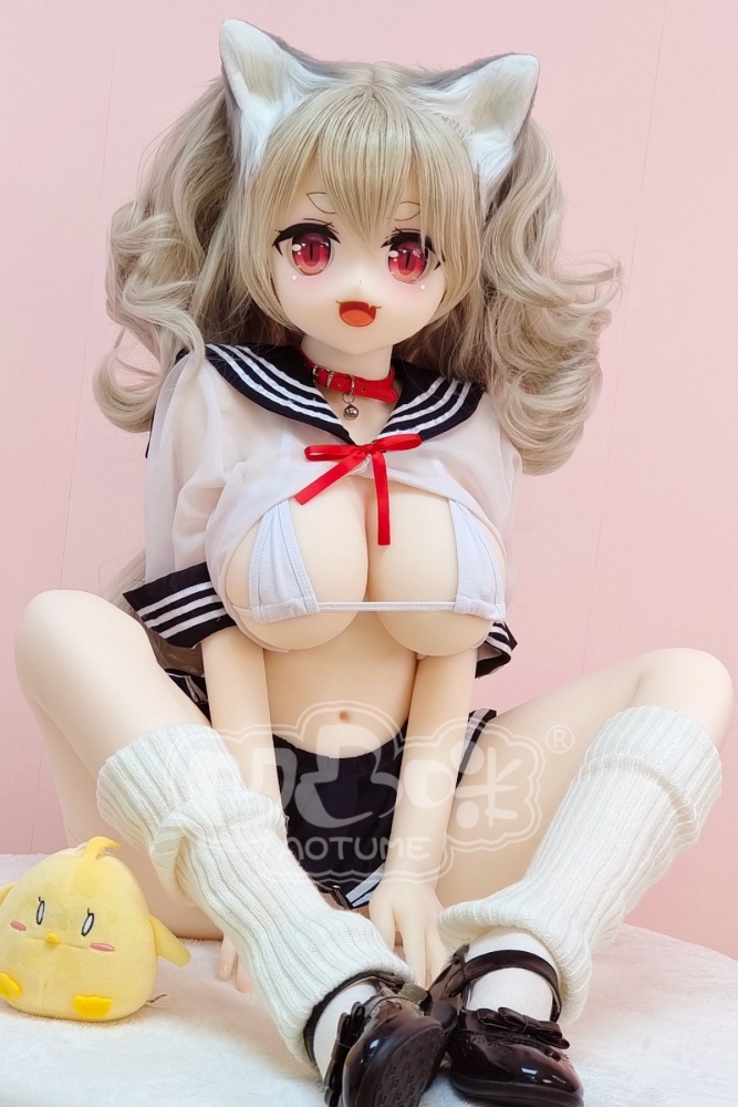 Aotume-135cm 4.4ft Head #107 G Cup Mini sex doll Cartoon Anime Super Realistic Silicone Sex Doll