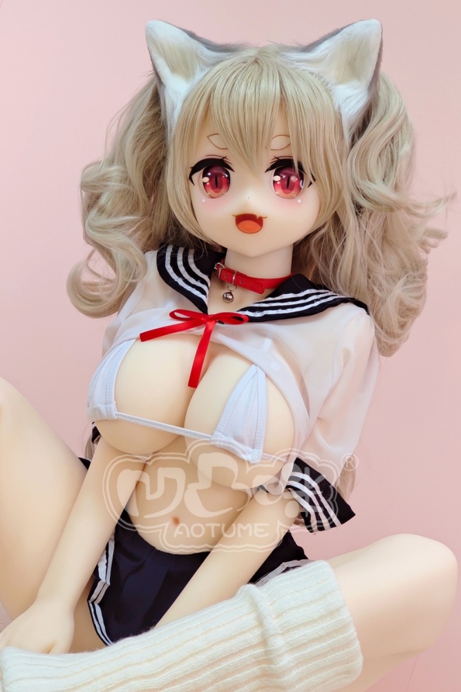 Aotume-135cm 4.4ft Head #107 G Cup Mini sex doll Cartoon Anime Super Realistic Silicone Sex Doll