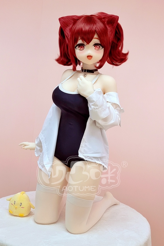 Aotume-135cm 4.4ft Head #108 G Cup Mini sex doll Cartoon Anime Super Realistic Silicone Sex Doll