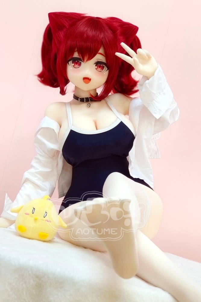 Aotume-135cm 4.4ft Head #108 G Cup Mini sex doll Cartoon Anime Super Realistic Silicone Sex Doll