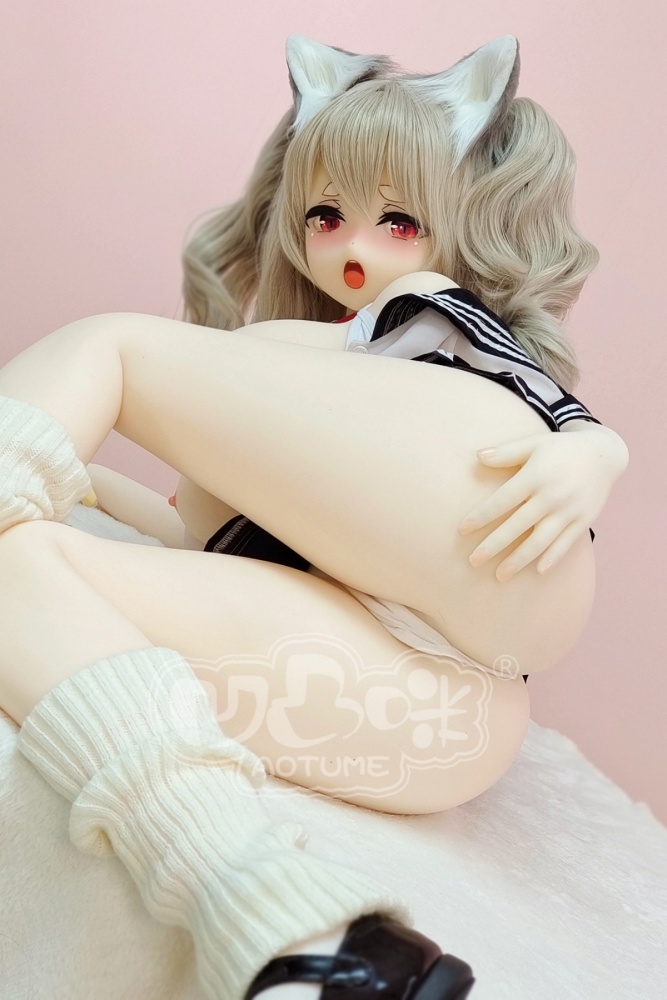 Aotume-135cm 4.4ft Head #109 G Cup Mini sex doll Cartoon Anime Super Realistic Silicone Sex Doll