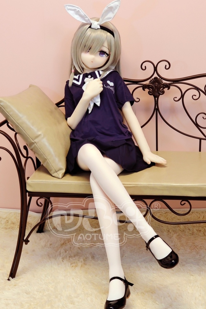 Aotume-135cm 4.4ft Head #116 B Cup Mini sex doll Cartoon Anime Super Realistic Silicone Sex Doll