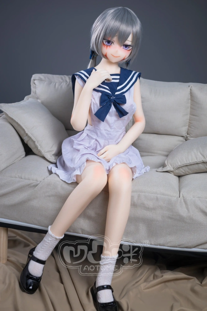 Aotume-145cm 4.75ft Head #120 B Cup Young Girl Mini Sex Doll Cartoon Anime Super Realistic Silicone Sex Doll