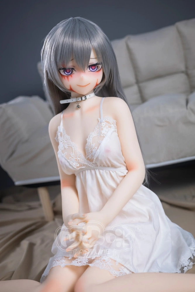 Aotume-145cm 4.75ft Head #120 B Cup Young Girl Mini Sex Doll Cartoon Anime Super Realistic Silicone Sex Doll