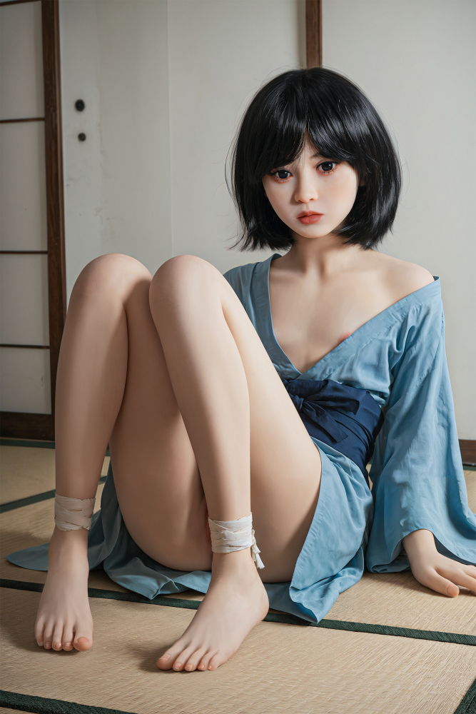AIBEI 158cm (5ft2) Flat Chest Adult Sex Doll Young Girl Realistic Sex Doll For Man -Head #22🔶 Full TPE Sex Doll