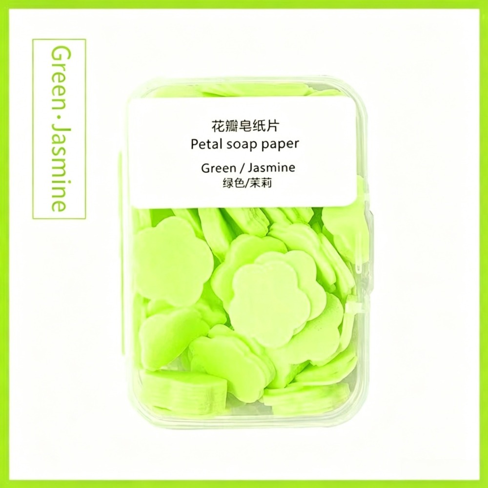 Portable Hand Soap Sheets – Flower Shaped Travel Soap Paper for Kids Students