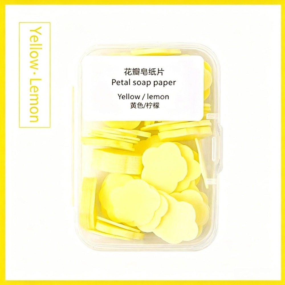 Portable Hand Soap Sheets – Flower Shaped Travel Soap Paper for Kids Students