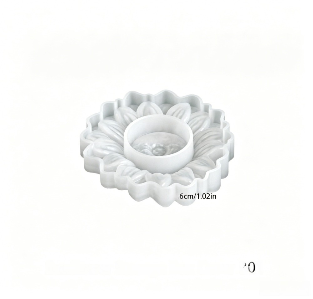 Sunflower Flower Pot & Candle Silicone Mold – Reusable DIY Plaster Mold