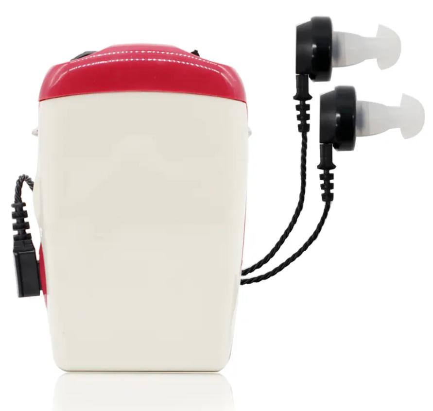 LOVE 200 Super Power Body Worn Pocket Hearing Aid with Trimmer for Severe Hearing Loss
