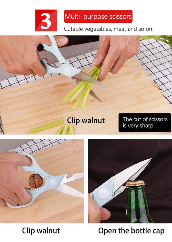 Three-piece set of peeling scissors forkitchen