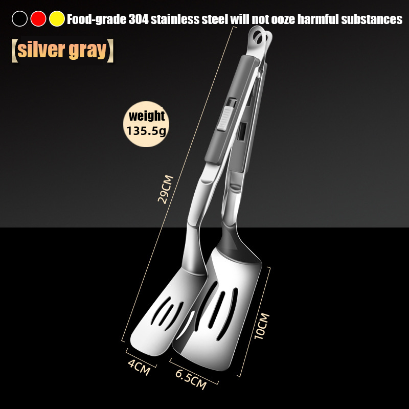 Fish clamp and frying spatula