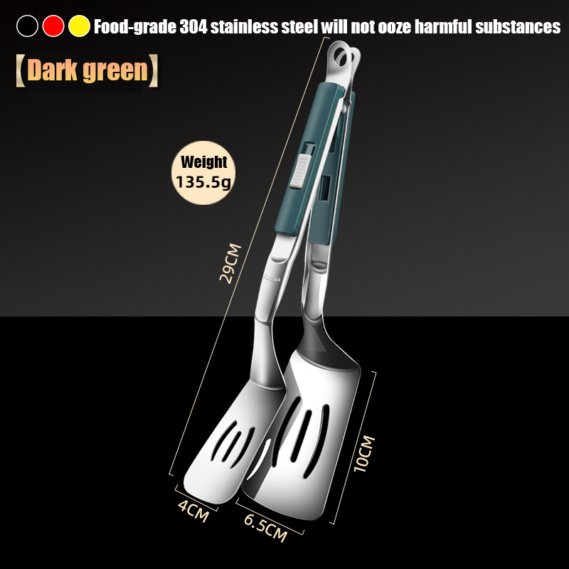 Fish clamp and frying spatula