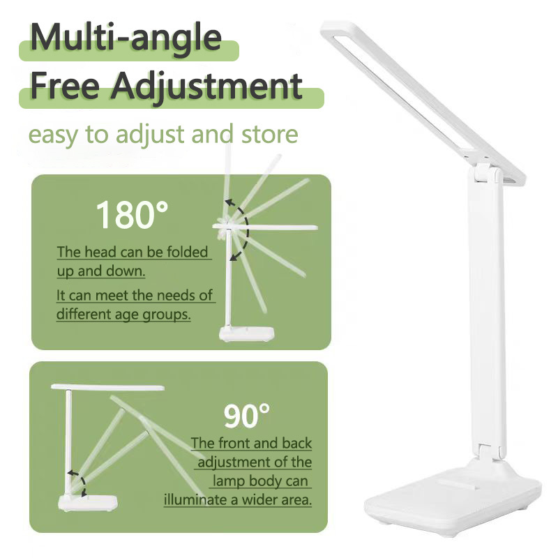 Foldable reading desk lamp