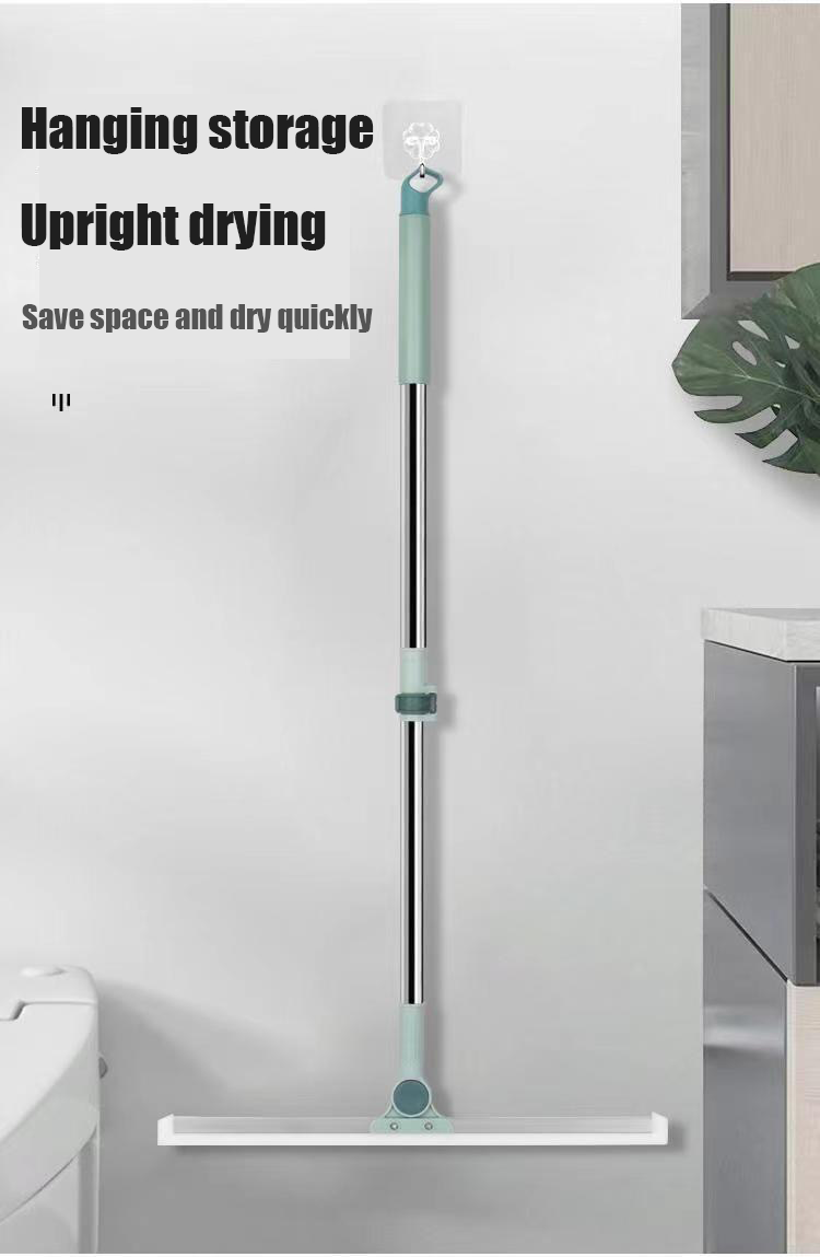 Broom with scraping strips