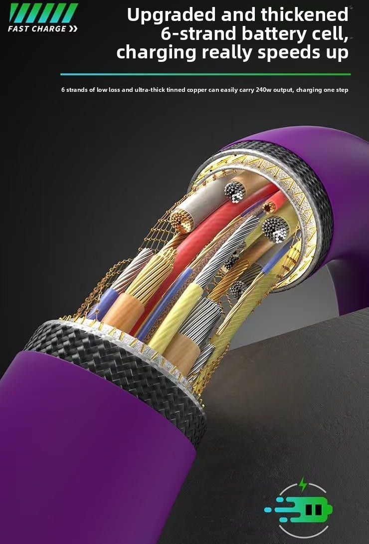 Breathing light data cable