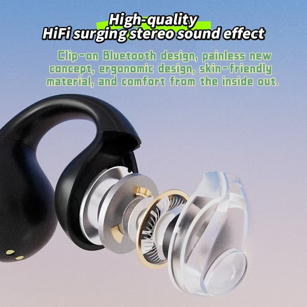 Clip-on Bluetooth earhone-black