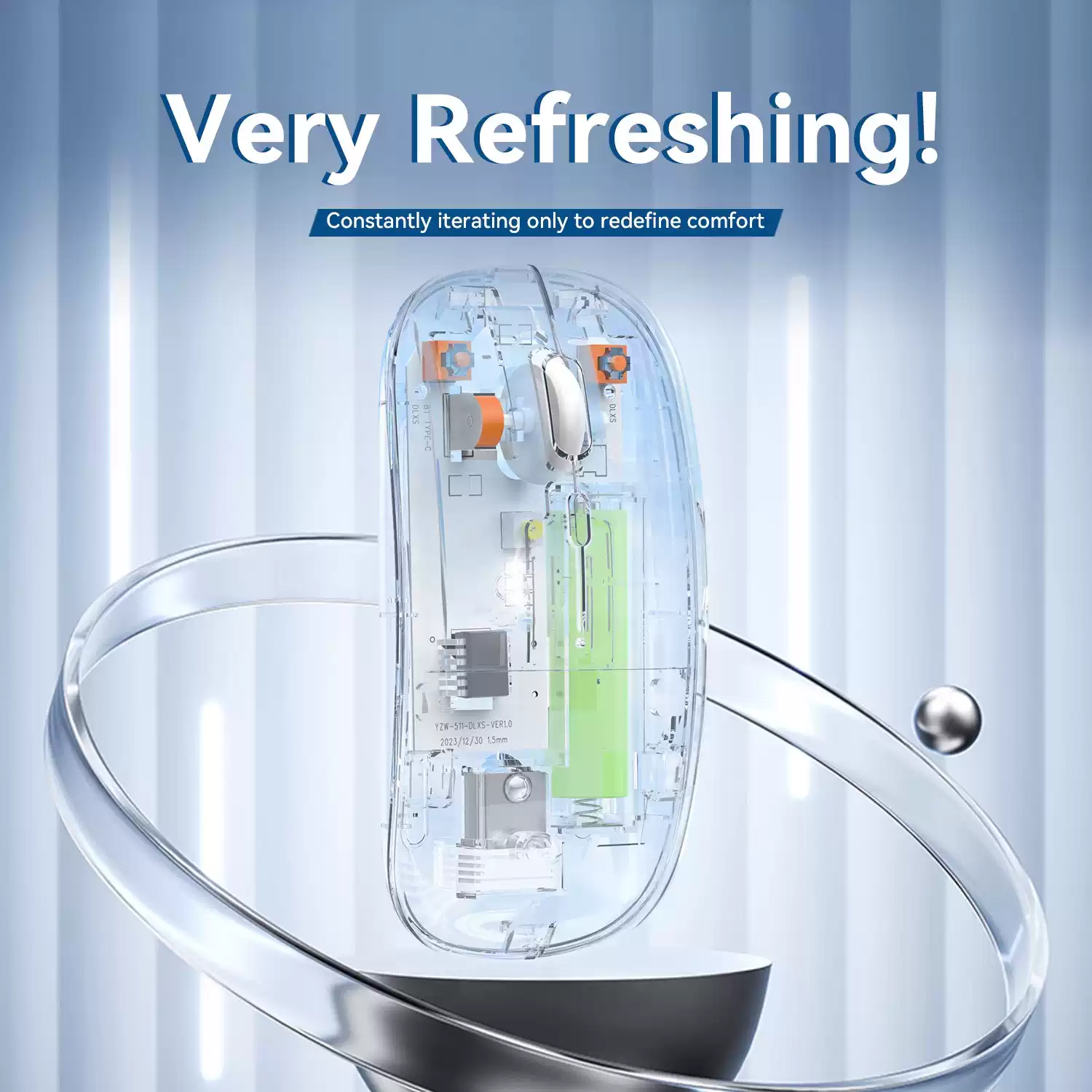 Transparent wireless bluetooth mouse
