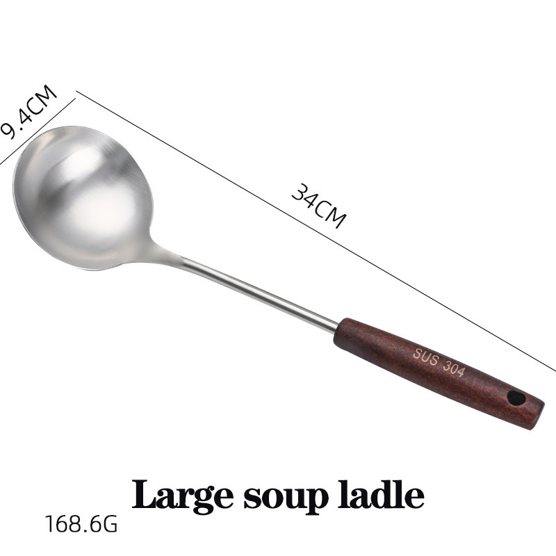 Set of 7-piece stainless steel kitchen utensils