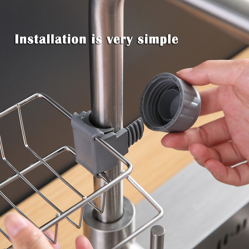 Stainless steel shelf for faucet