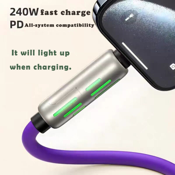 Breathing light data cable