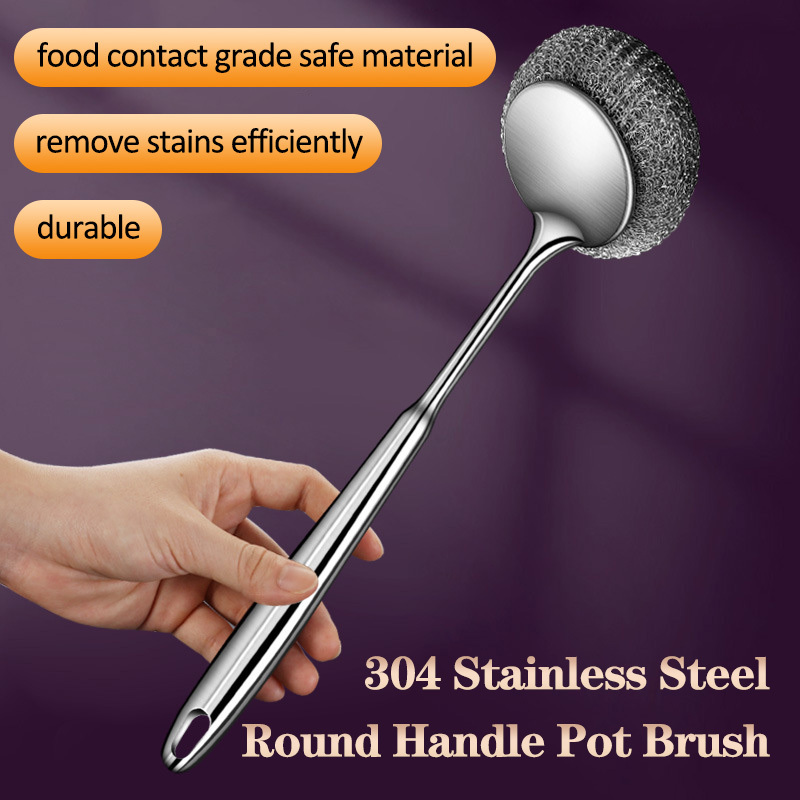 Stainless steel pot brush