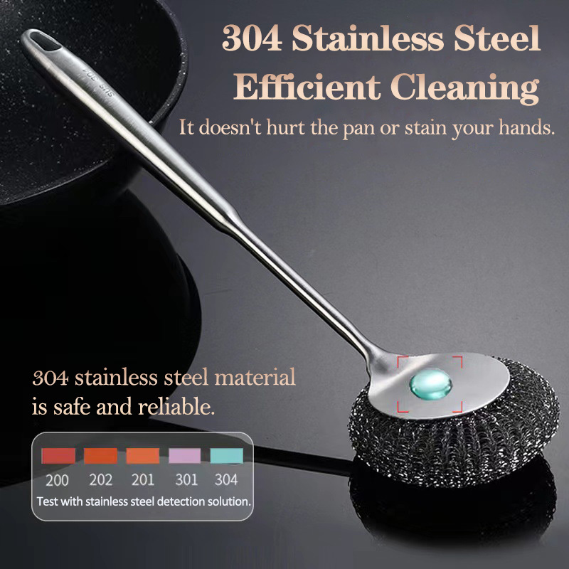 Stainless steel pot brush
