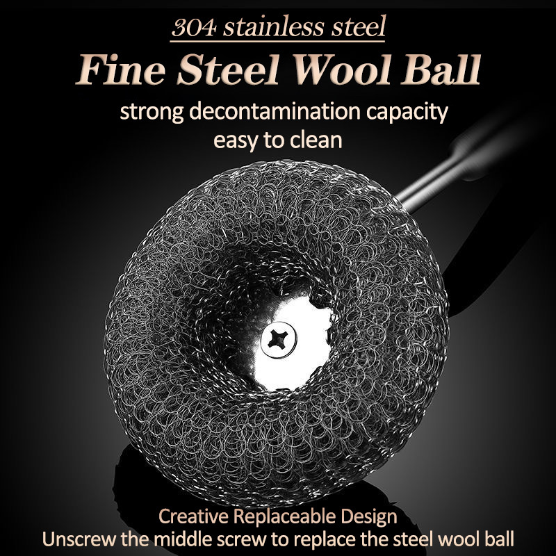 Stainless steel pot brush