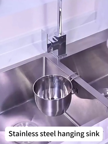 Stainless steel shelf for faucet