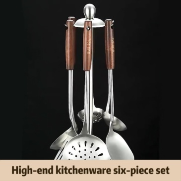 Set of 7-piece stainless steel kitchen utensils