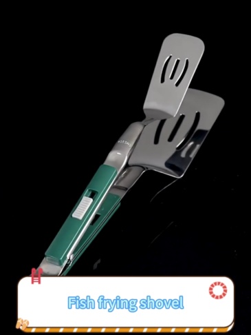 Fish clamp and frying spatula