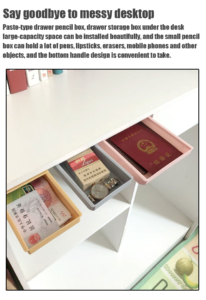 Invisible drawer Hidden drawer box under the desk