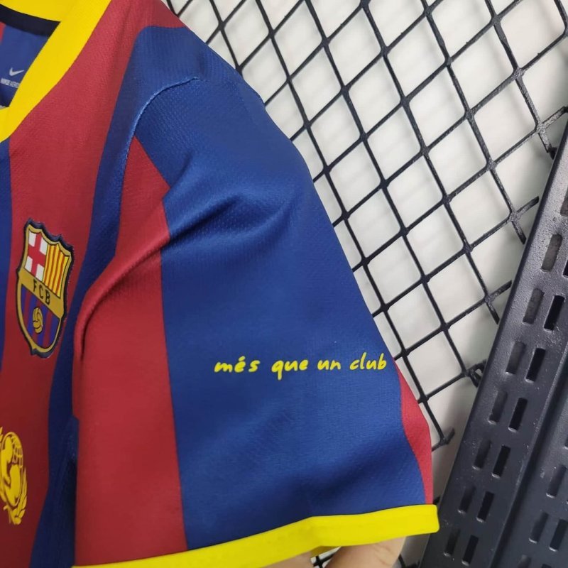 20102011 Retro Barcelona Home Foatball Shirt Kids Size